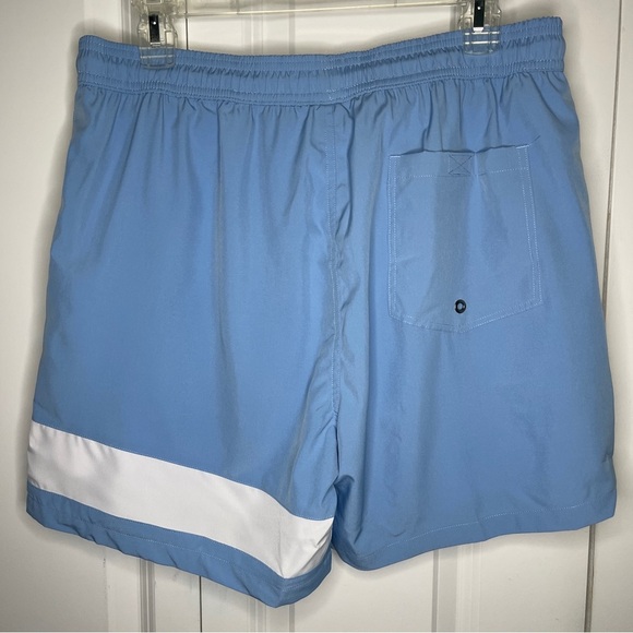 NWT Silkworld Swimming Trunk Compression Liner Size Medium Light Blue White 5.5” - Picture 7 of 8
